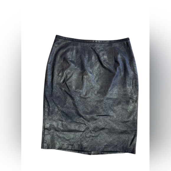 Calvin Klein EUC Pleather Skirt Black Size 6 - Picture 6 of 9